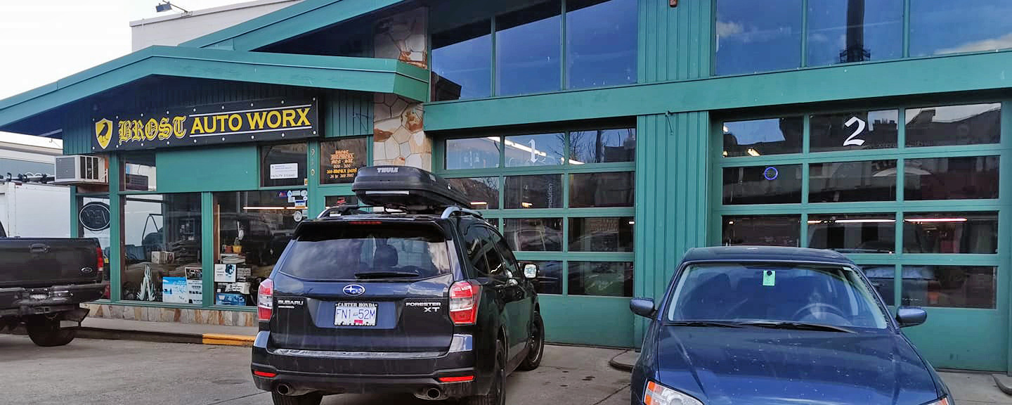 Brost Auto Worx shop in Trail, BC 