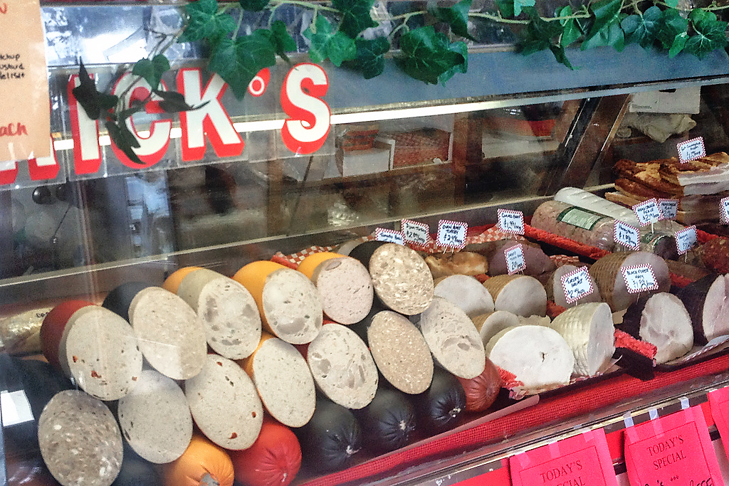 Variety of deli meats on display at Rick's Fine Meats and Sausage