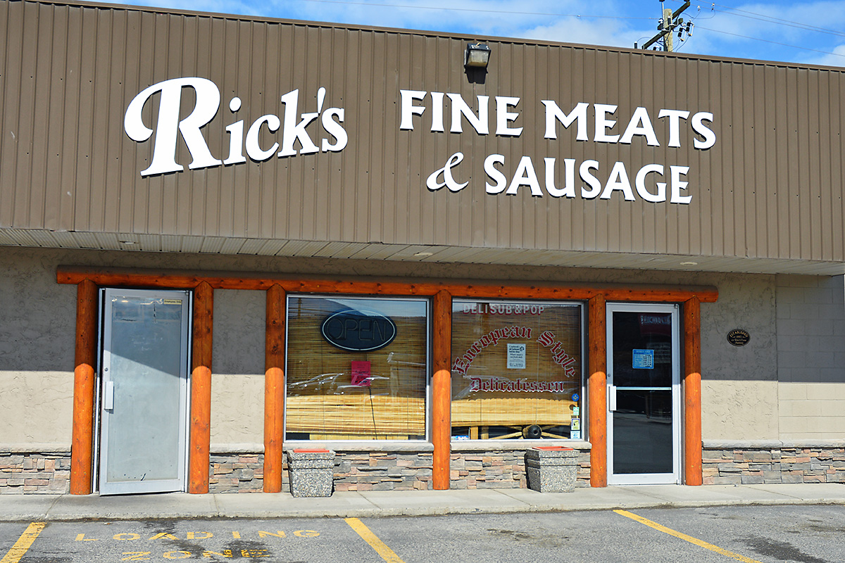 Raw meat in packages on display at Rick's Fine Meats and Sausage