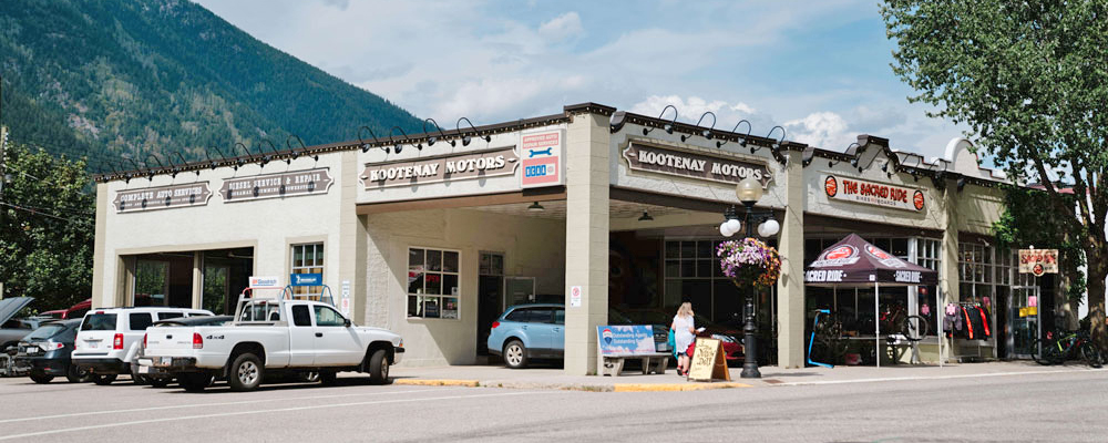 The exterior of Kootenay Motors in Nelson. 