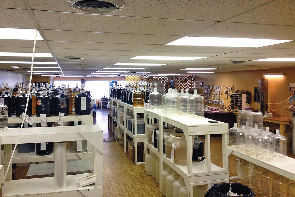 Inside the store at Kootenay WineCrafters
