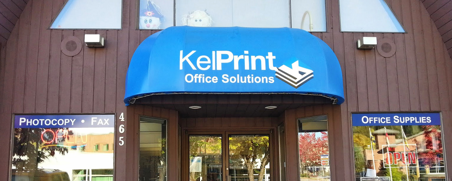 exterior building for Kel Print in Castlegar. 