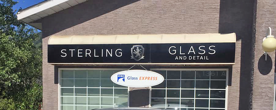 Sterling Glass storefront in Fernie, BC 