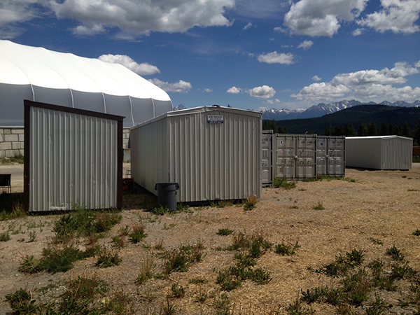 Exterior building of portable offices