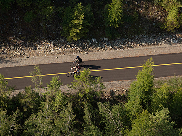 New pavement on a highway