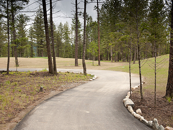Paved pathway at a park