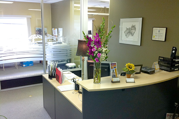 Interior of office with a desk at A C Dyck Financial Services