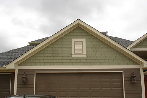 exterior of a garage door