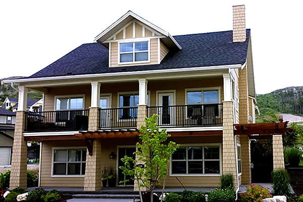 Exterior of a show home will completed landscape