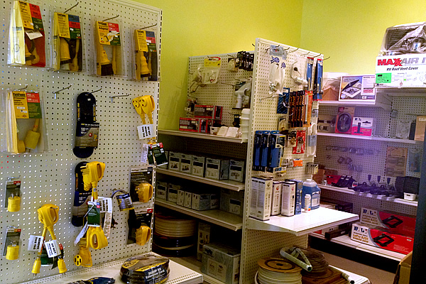 Inside counter full of product at Rite Way RV Services