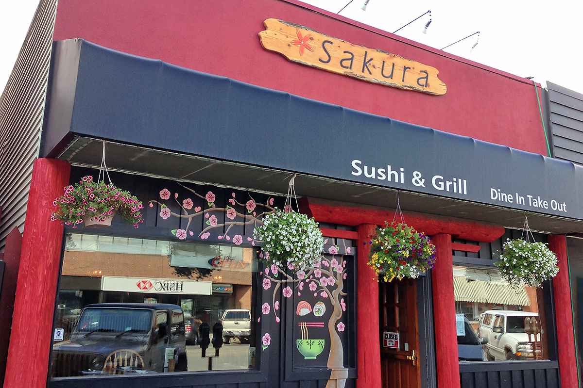 Exterior building for Sakura Sushi and Grill 