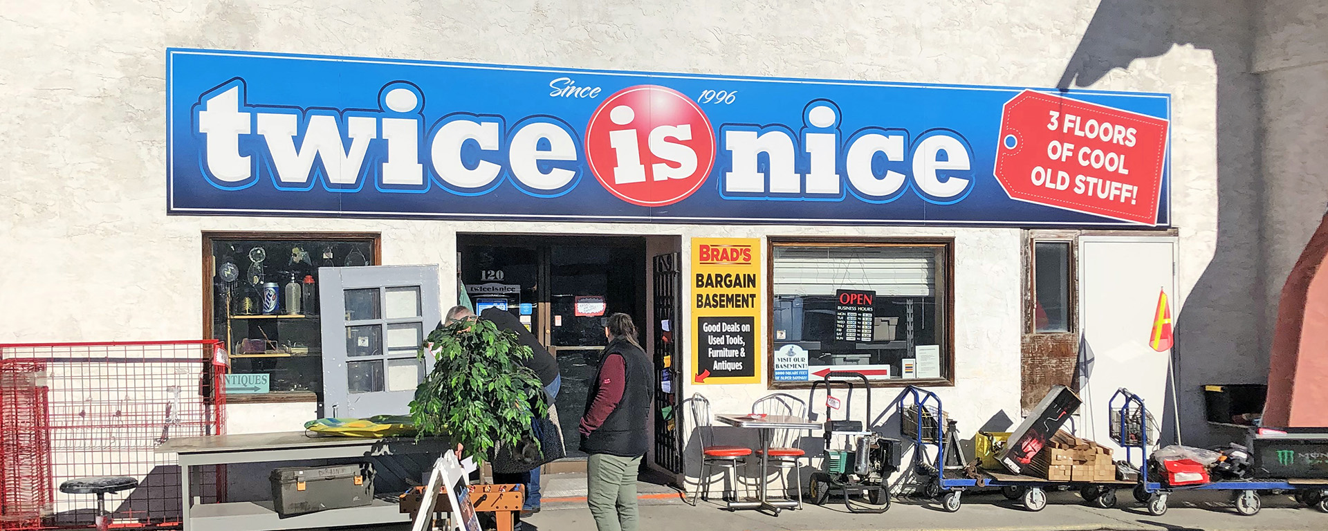 Exterior of Twice is Nice thrift store in Cranbrook. 